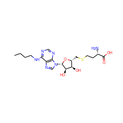 CCCCNc1ncnc2c1ncn2[C@@H]1O[C@H](CSCC[C@H](N)C(=O)O)[C@@H](O)[C@H]1O ZINC000038281040