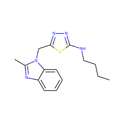 CCCCNc1nnc(Cn2c(C)nc3ccccc32)s1 ZINC000653834545