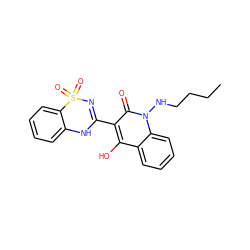 CCCCNn1c(=O)c(C2=NS(=O)(=O)c3ccccc3N2)c(O)c2ccccc21 ZINC000101003401