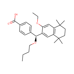 CCCCO[C@@H](c1ccc(C(=O)O)cc1)c1cc2c(cc1OCC)C(C)(C)CCC2(C)C ZINC000013979949