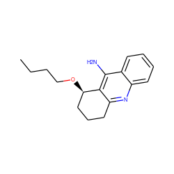 CCCCO[C@@H]1CCCc2nc3ccccc3c(N)c21 ZINC000026667436