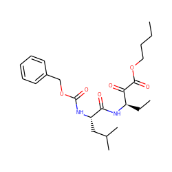 CCCCOC(=O)C(=O)[C@@H](CC)NC(=O)[C@H](CC(C)C)NC(=O)OCc1ccccc1 ZINC000013833701