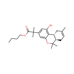 CCCCOC(=O)C(C)(C)c1cc(O)c2c(c1)OC(C)(C)[C@@H]1CC=C(C)C[C@@H]21 ZINC000103230244