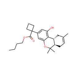 CCCCOC(=O)C1(c2cc(O)c3c(c2)OC(C)(C)[C@@H]2CC=C(C)C[C@@H]32)CCC1 ZINC000103230250