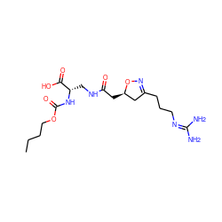 CCCCOC(=O)N[C@@H](CNC(=O)C[C@@H]1CC(CCCN=C(N)N)=NO1)C(=O)O ZINC000013763467