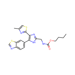 CCCCOC(=O)NCc1nc(-c2nc(C)cs2)c(-c2ccc3ncsc3c2)[nH]1 ZINC000095563748