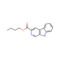 CCCCOC(=O)c1cc2c(cn1)[nH]c1ccccc12 ZINC000100707890