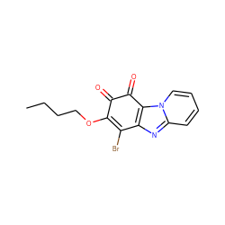 CCCCOC1=C(Br)c2nc3ccccn3c2C(=O)C1=O ZINC000103275893