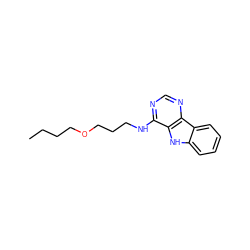 CCCCOCCCNc1ncnc2c1[nH]c1ccccc12 ZINC000101634357