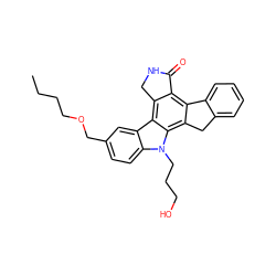 CCCCOCc1ccc2c(c1)c1c3c(c4c(c1n2CCCO)Cc1ccccc1-4)C(=O)NC3 ZINC000013530100