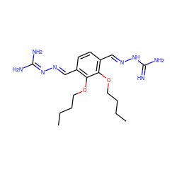 CCCCOc1c(/C=N/N=C(N)N)ccc(/C=N/NC(=N)N)c1OCCCC ZINC000042964528