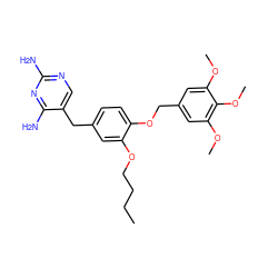 CCCCOc1cc(Cc2cnc(N)nc2N)ccc1OCc1cc(OC)c(OC)c(OC)c1 ZINC000013472743