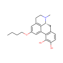 CCCCOc1cc2c3c(c1)-c1c(ccc(O)c1O)C[C@H]3N(C)CC2 ZINC000040835949