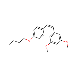 CCCCOc1ccc(/C=C\c2cc(OC)cc(OC)c2)cc1 ZINC000013607319