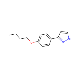 CCCCOc1ccc(-c2cc[nH]n2)cc1 ZINC000013530198