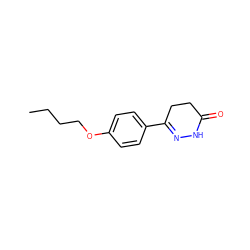 CCCCOc1ccc(C2=NNC(=O)CC2)cc1 ZINC000005197308