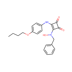 CCCCOc1ccc(Nc2c(N(O)Cc3ccccc3)c(=O)c2=O)cc1 ZINC000101208730