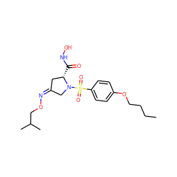 CCCCOc1ccc(S(=O)(=O)N2C/C(=N\OCC(C)C)C[C@@H]2C(=O)NO)cc1 ZINC000027618250