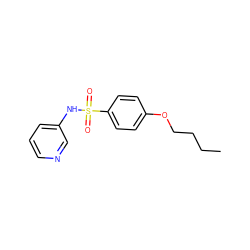 CCCCOc1ccc(S(=O)(=O)Nc2cccnc2)cc1 ZINC000002501812