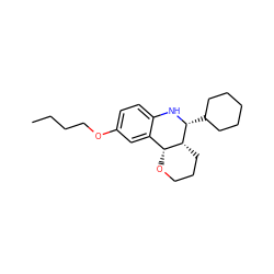 CCCCOc1ccc2c(c1)[C@H]1OCCC[C@H]1[C@@H](C1CCCCC1)N2 ZINC000095588933