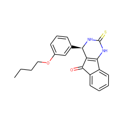 CCCCOc1cccc([C@H]2NC(=S)NC3=C2C(=O)c2ccccc23)c1 ZINC000101466676