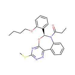 CCCCOc1ccccc1[C@@H]1Oc2nc(SC)nnc2-c2ccccc2N1C(=O)CC ZINC000002104483