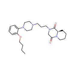 CCCCOc1ccccc1N1CCN(CCCN2CC(=O)N3CCCC[C@@H]3C2=O)CC1 ZINC000008399027