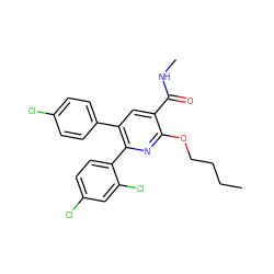 CCCCOc1nc(-c2ccc(Cl)cc2Cl)c(-c2ccc(Cl)cc2)cc1C(=O)NC ZINC000028343703