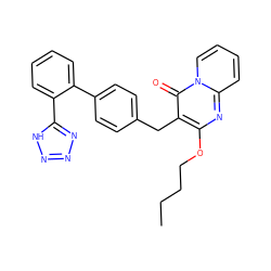 CCCCOc1nc2ccccn2c(=O)c1Cc1ccc(-c2ccccc2-c2nnn[nH]2)cc1 ZINC000029552802