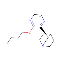 CCCCOc1nccnc1[C@@H]1CN2CCC1CC2 ZINC000013743100