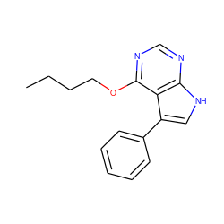 CCCCOc1ncnc2[nH]cc(-c3ccccc3)c12 ZINC000063298281