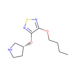 CCCCOc1nsnc1O[C@@H]1CCNC1 ZINC000013777516