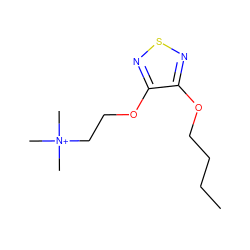 CCCCOc1nsnc1OCC[N+](C)(C)C ZINC000013777509