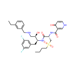 CCCCS(=O)(=O)C[C@@H](NC(=O)c1c[nH]ccc1=O)C(=O)N[C@@H](Cc1cc(F)cc(F)c1)[C@H](O)CNCc1cccc(CC)c1 ZINC000028817392
