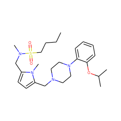 CCCCS(=O)(=O)N(C)Cc1ccc(CN2CCN(c3ccccc3OC(C)C)CC2)n1C ZINC000013743841