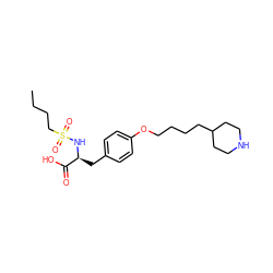 CCCCS(=O)(=O)N[C@@H](Cc1ccc(OCCCCC2CCNCC2)cc1)C(=O)O ZINC000003806104