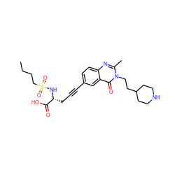 CCCCS(=O)(=O)N[C@H](CC#Cc1ccc2nc(C)n(CCC3CCNCC3)c(=O)c2c1)C(=O)O ZINC000001540137