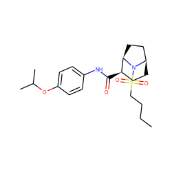 CCCCS(=O)(=O)N1[C@@H]2CC[C@@H](C(=O)Nc3ccc(OC(C)C)cc3)[C@H]1CC2 ZINC000045283759