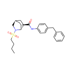 CCCCS(=O)(=O)N1C[C@H]2CC[C@H]1[C@H](C(=O)Nc1ccc(Cc3ccccc3)cc1)C2 ZINC000101283323