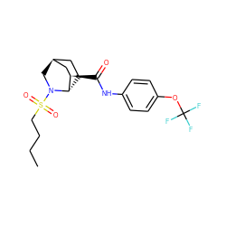 CCCCS(=O)(=O)N1C[C@H]2CC[C@H]1[C@H](C(=O)Nc1ccc(OC(F)(F)F)cc1)C2 ZINC000101283316