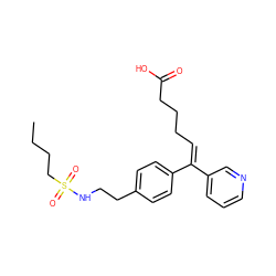 CCCCS(=O)(=O)NCCc1ccc(/C(=C\CCCC(=O)O)c2cccnc2)cc1 ZINC000013733198