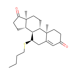 CCCCS[C@@H]1CC2=CC(=O)CC[C@]2(C)[C@H]2CC[C@]3(C)C(=O)CC[C@H]3[C@@H]21 ZINC000169302432