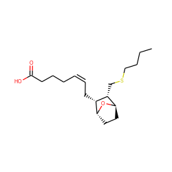 CCCCSC[C@@H]1[C@H]2CC[C@@H](O2)[C@@H]1C/C=C\CCCC(=O)O ZINC000169361362