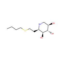 CCCCSCC[C@H]1NC[C@@H](O)[C@H](O)[C@H]1O ZINC000084652311