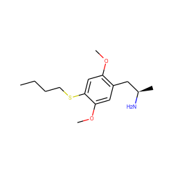 CCCCSc1cc(OC)c(C[C@@H](C)N)cc1OC ZINC000013641739