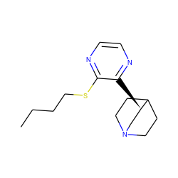 CCCCSc1nccnc1[C@@H]1CN2CCC1CC2 ZINC000013605363