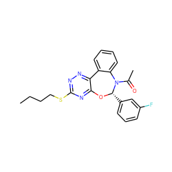 CCCCSc1nnc2c(n1)O[C@@H](c1cccc(F)c1)N(C(C)=O)c1ccccc1-2 ZINC000002094940