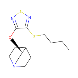 CCCCSc1nsnc1O[C@@H]1CN2CCC1CC2 ZINC000013777561