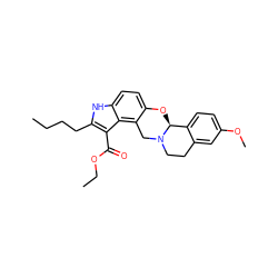 CCCCc1[nH]c2ccc3c(c2c1C(=O)OCC)CN1CCc2cc(OC)ccc2[C@@H]1O3 ZINC000013474849