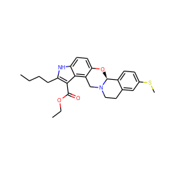 CCCCc1[nH]c2ccc3c(c2c1C(=O)OCC)CN1CCc2cc(SC)ccc2[C@@H]1O3 ZINC000013474851